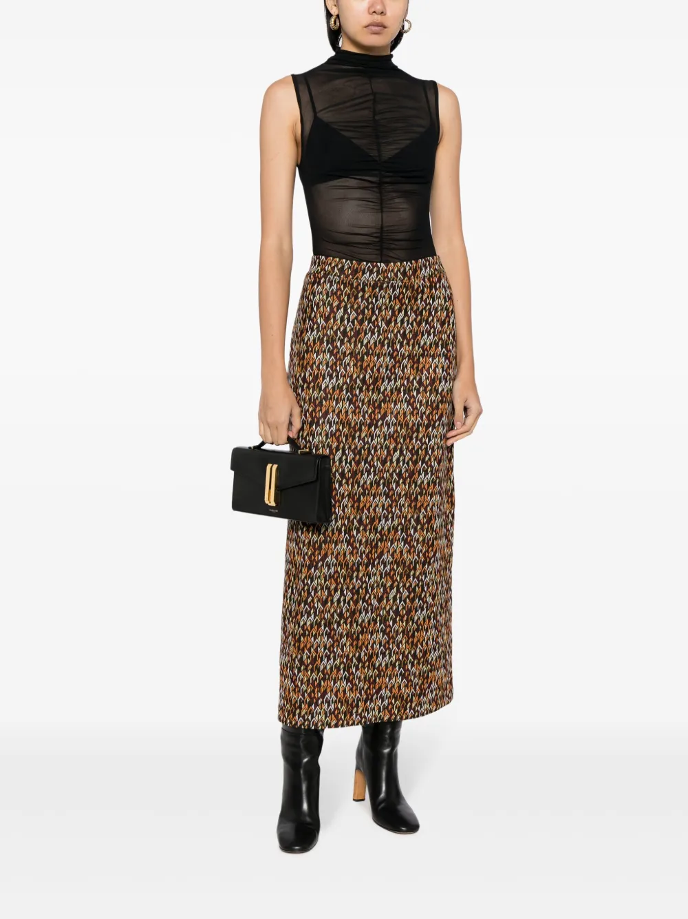 Rosetta Getty Rok met jacquard - Veelkleurig