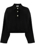 Rosetta Getty long-sleeve crop polo shirt - Black