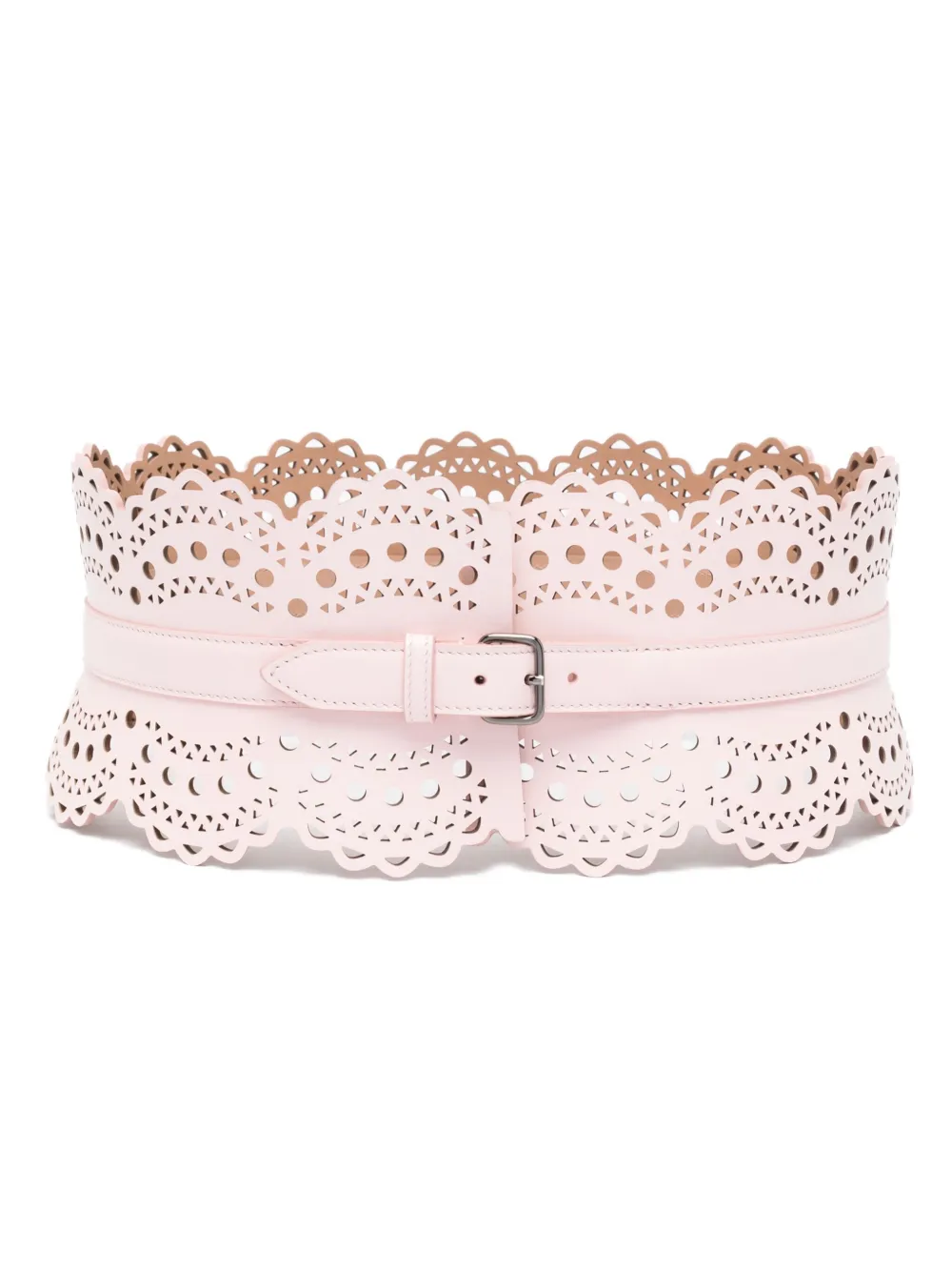 Alaïa Vienne 120mm leather belt | Pink | Image 1