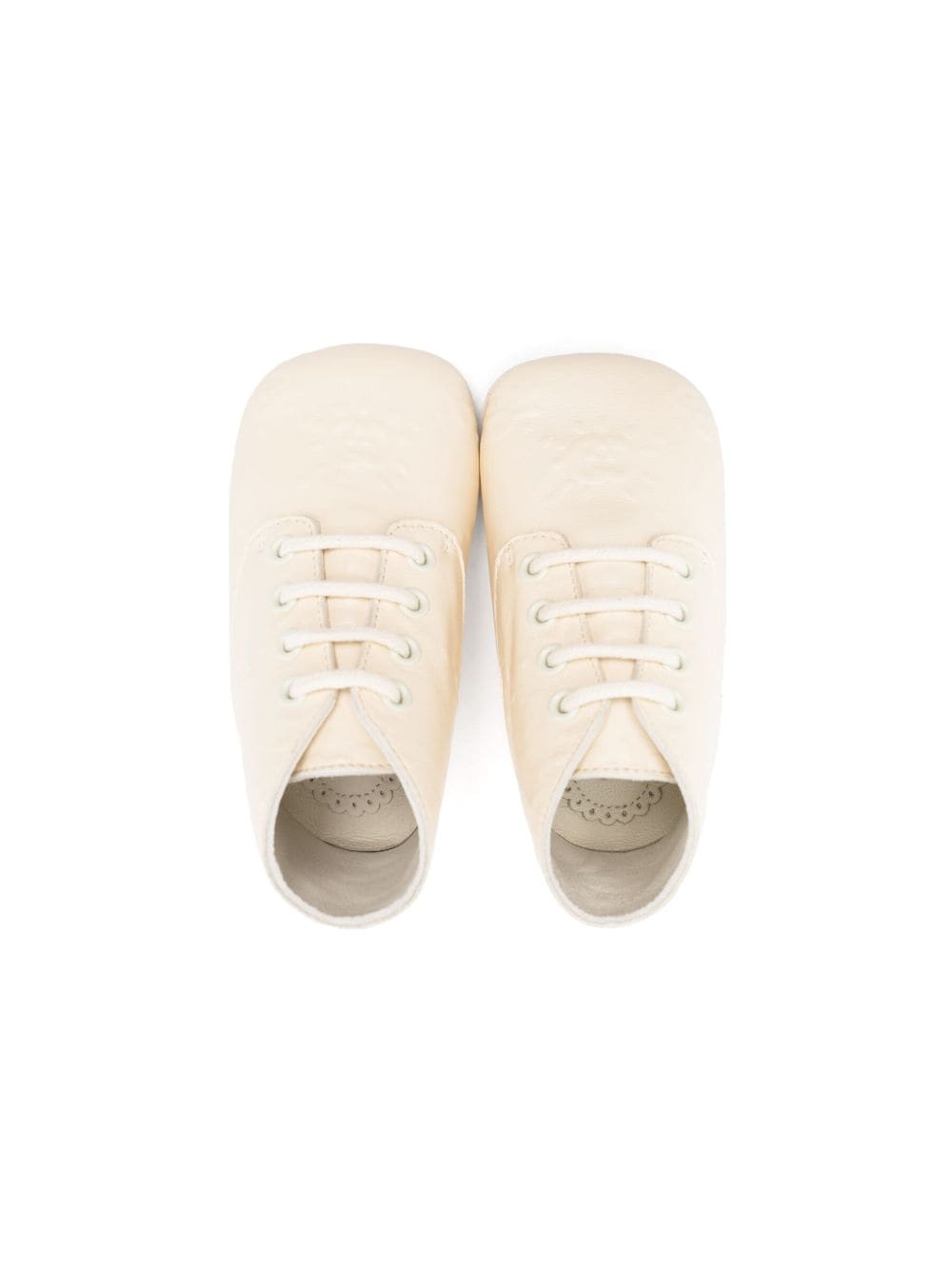 Shop Gucci Logo-embossed Leather Shoes In Neutrals