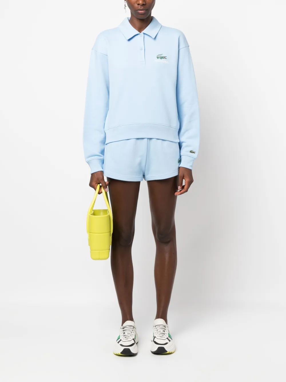 Sporty & Rich x Lacoste cotton polo sweatshirt - Blauw