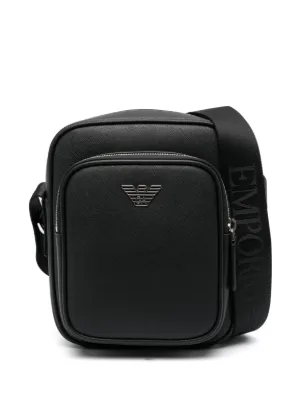 Leather armani shop man bag