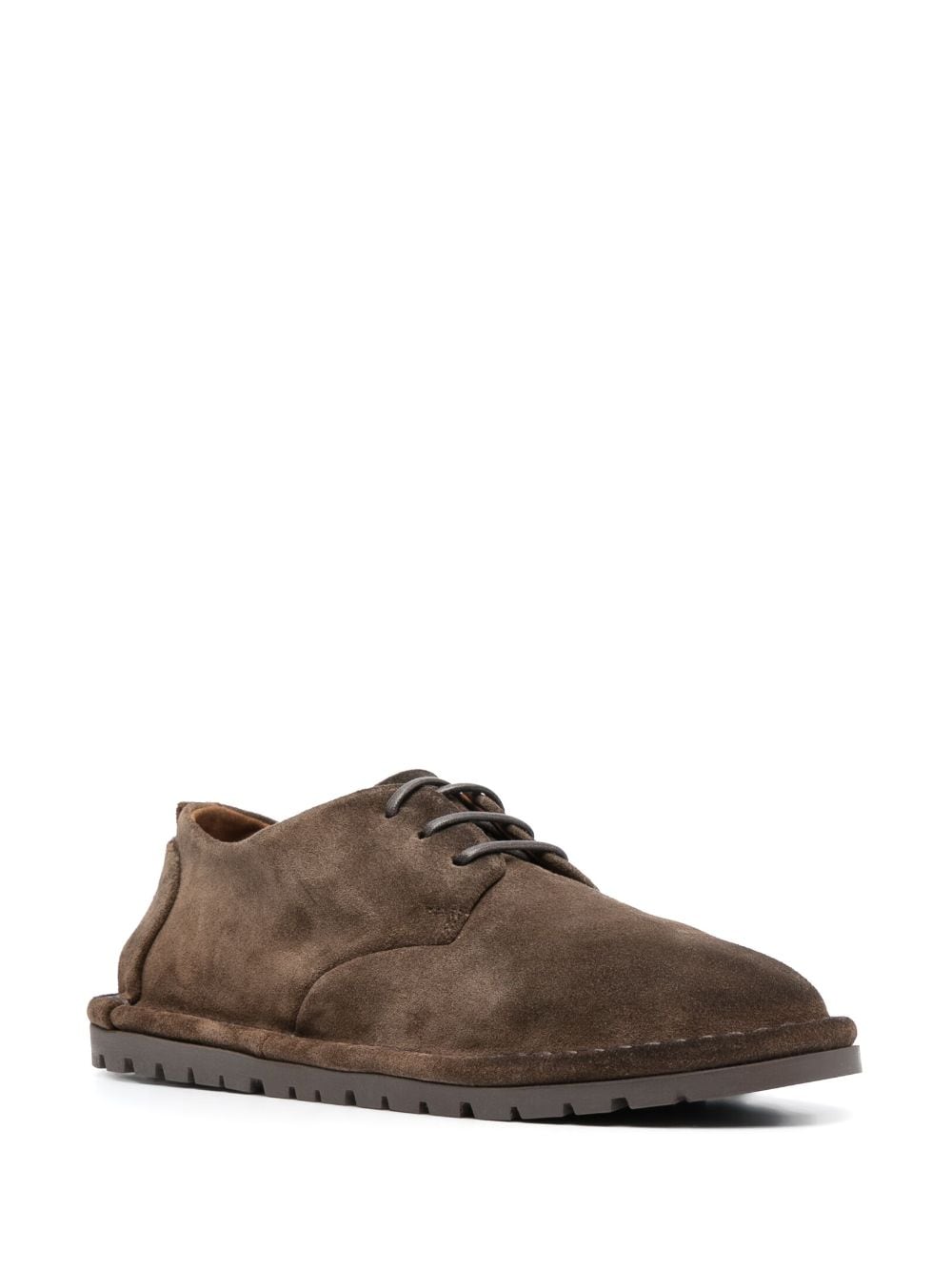 Shop Marsèll Lace-up Suede Oxford Shoes In Brown