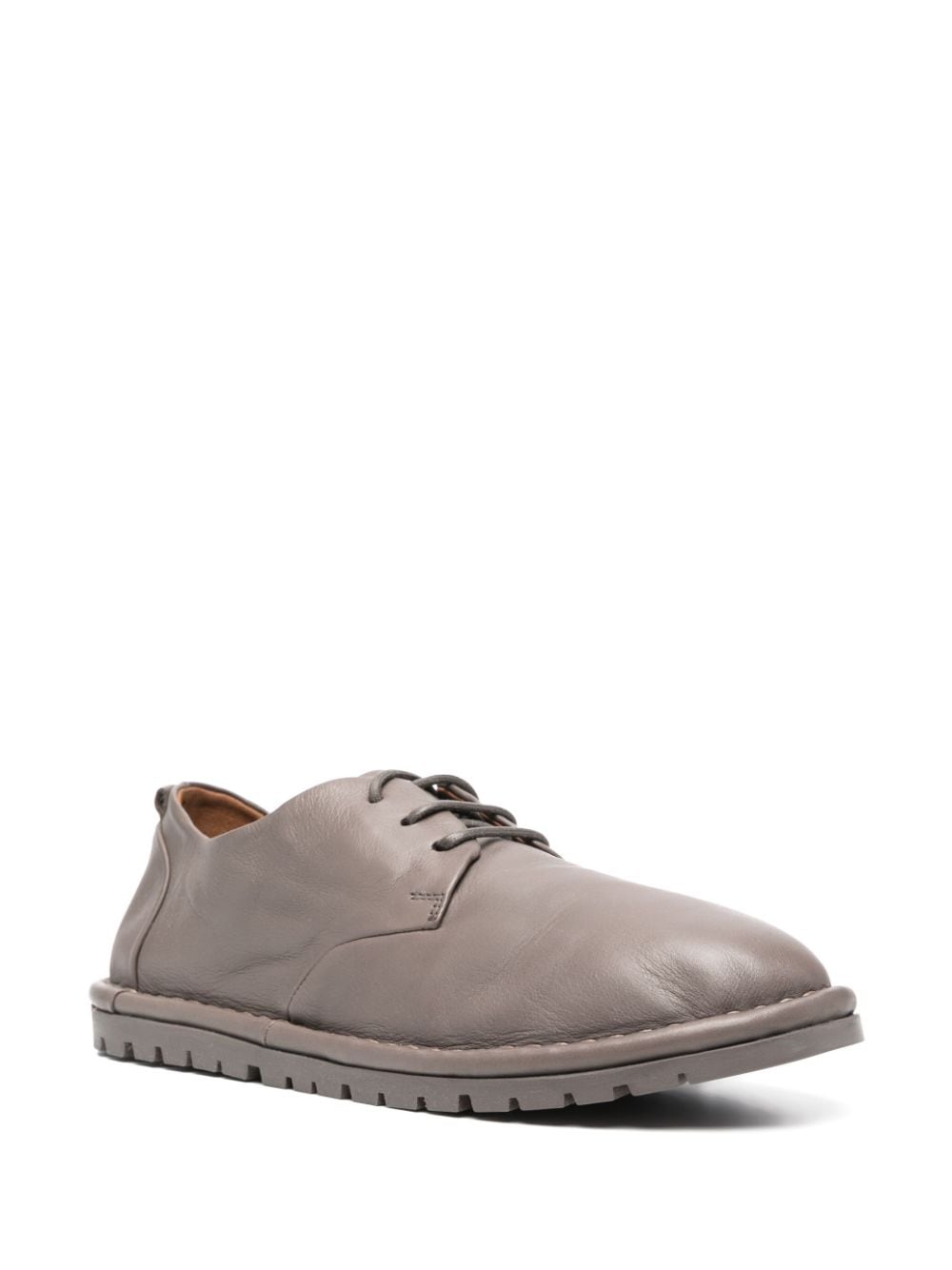 Shop Marsèll Lace-up Leather Oxford Shoes In Grey