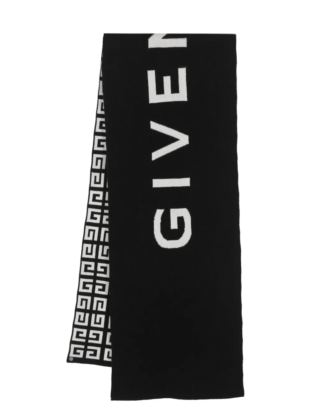 Givenchy Intarsien-schal Mit Logo In Schwarz