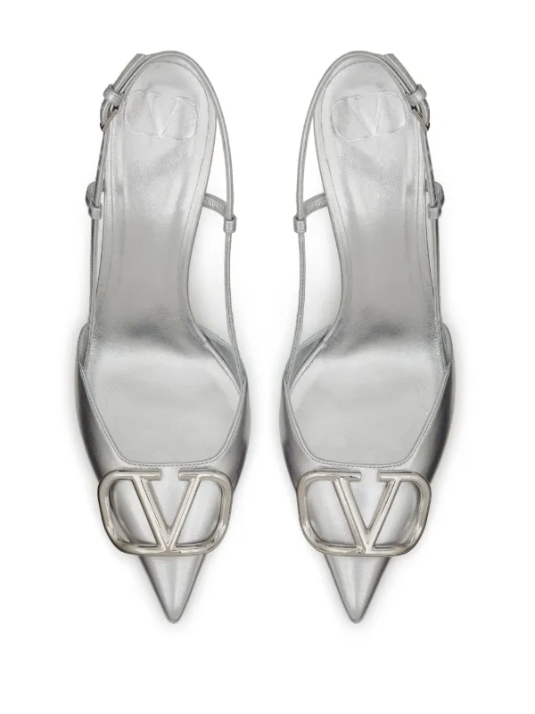 Silver valentino shoes online