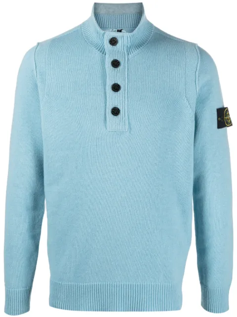 Stone Island Compass-patch high-neck jumper