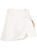 Monse high-waisted asymmetric layered skirt - White