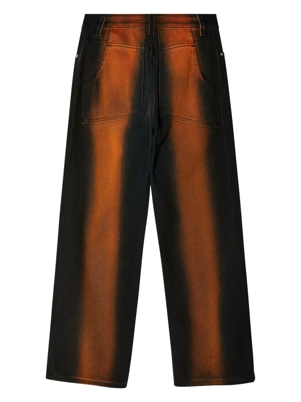 Eckhaus Latta gradient-effect cotton jeans - Bruin