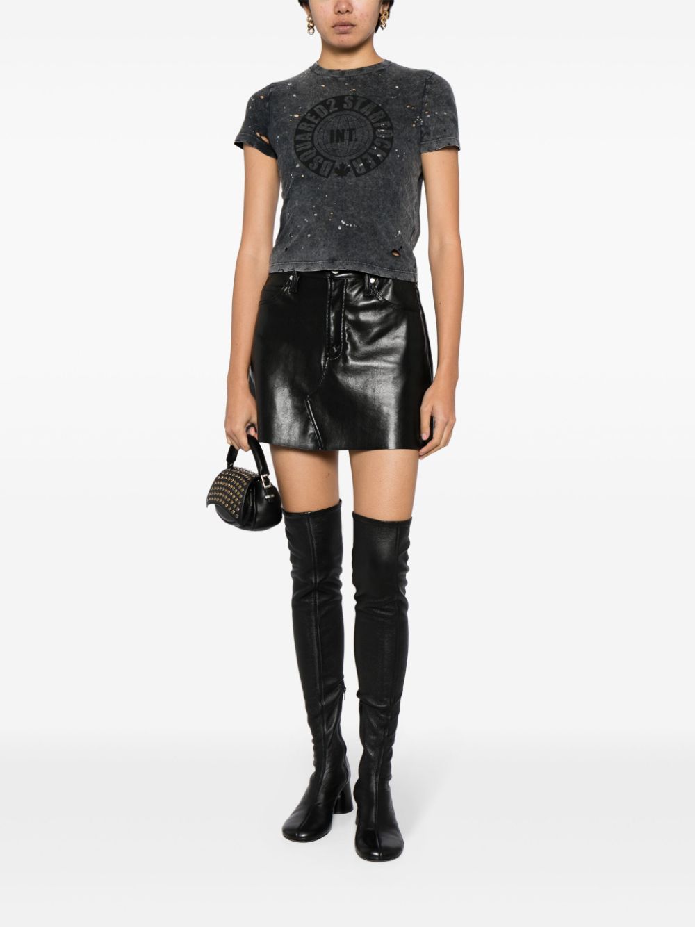 Dsquared2 T-shirt met logoprint Zwart