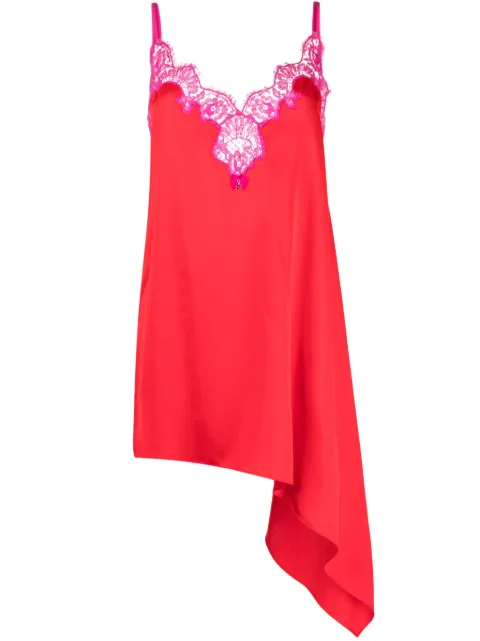DSQUARED2 lace-trim satin slip dress