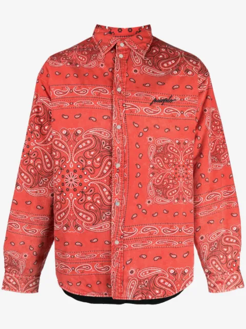 Purple Brand Hemd mit Bandana-Print
