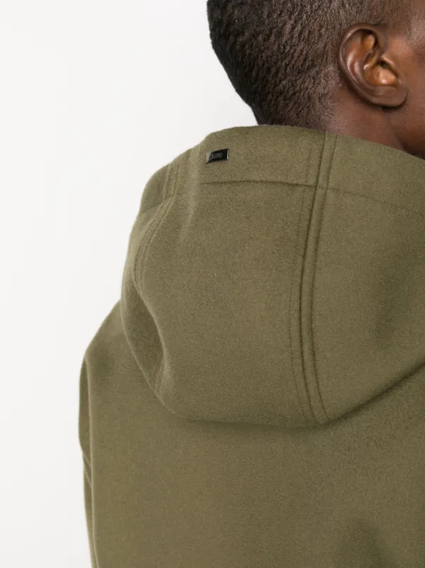 Herno ジップアップ フーデッドコート | グリーン | FARFETCH JP