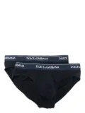 Dolce & Gabbana logo-waistband slip-on briefs (pack of two) - Blue