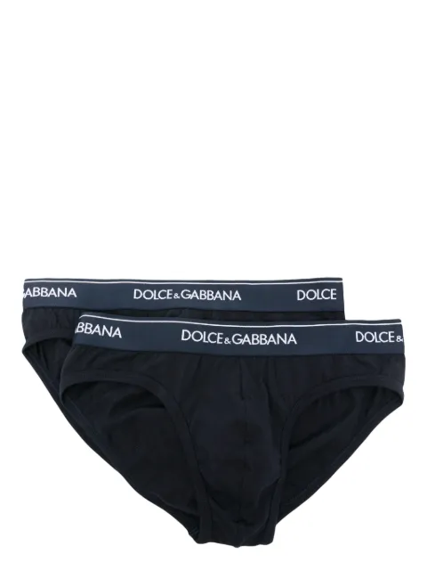 Dolce & Gabbana logo-waistband slip-on briefs (pack of two)