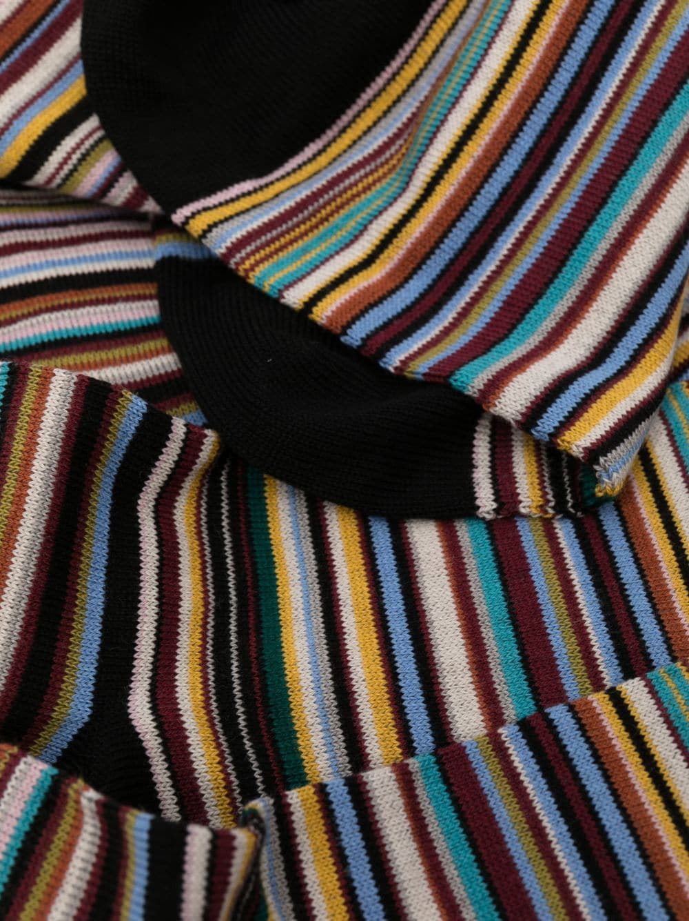 Shop Paul Smith Intarsia-knit Striped Socks (three Pack) In 黑色