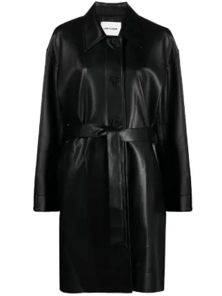 Low Classic Belted faux-leather Trenchcoat | Black | FARFETCH JO Low Classic Belted faux-leather Trenchcoat | Black | FARFETCH JO