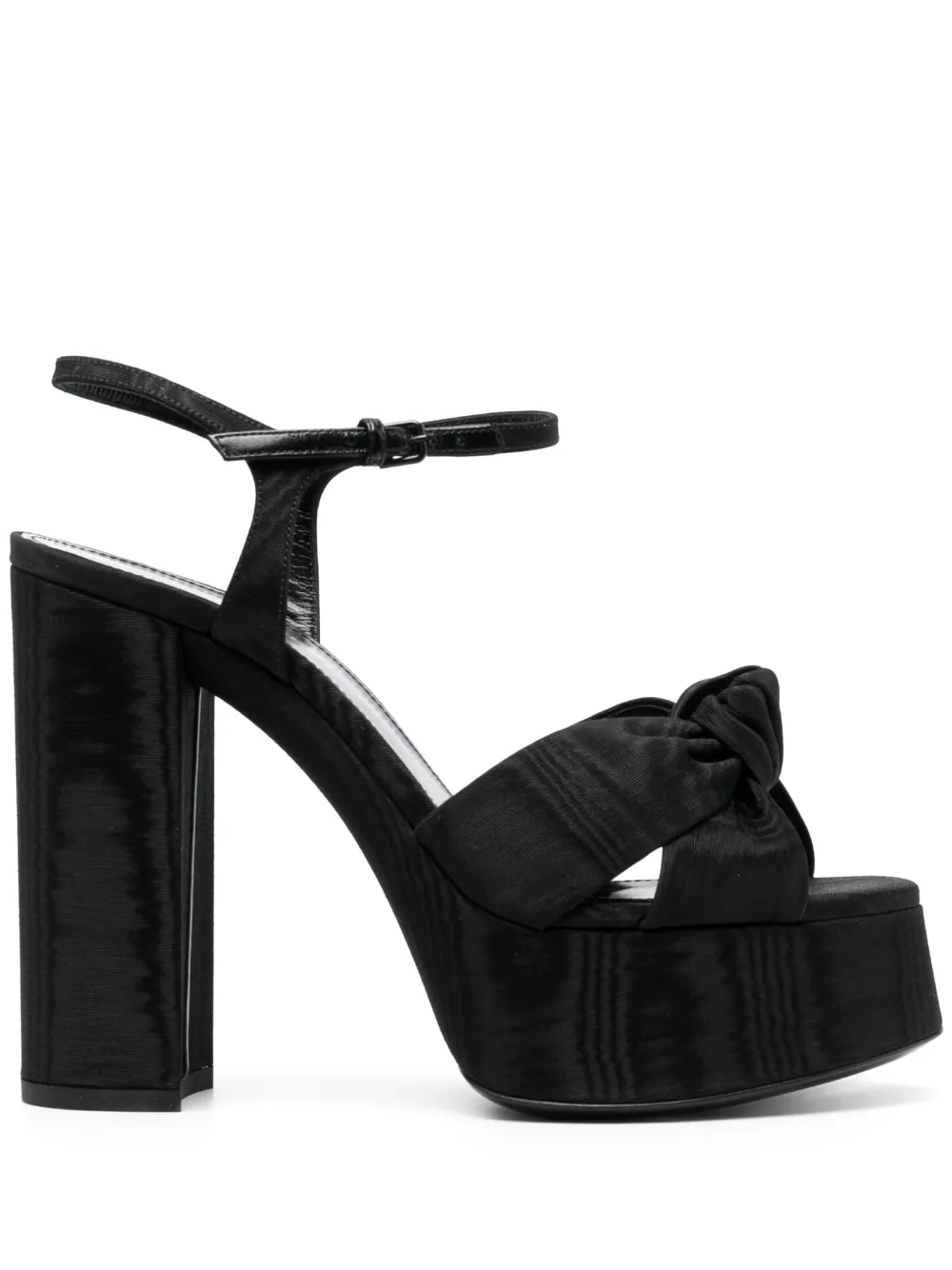 Saint Laurent Bianca 125mm leather platform sandals – Black