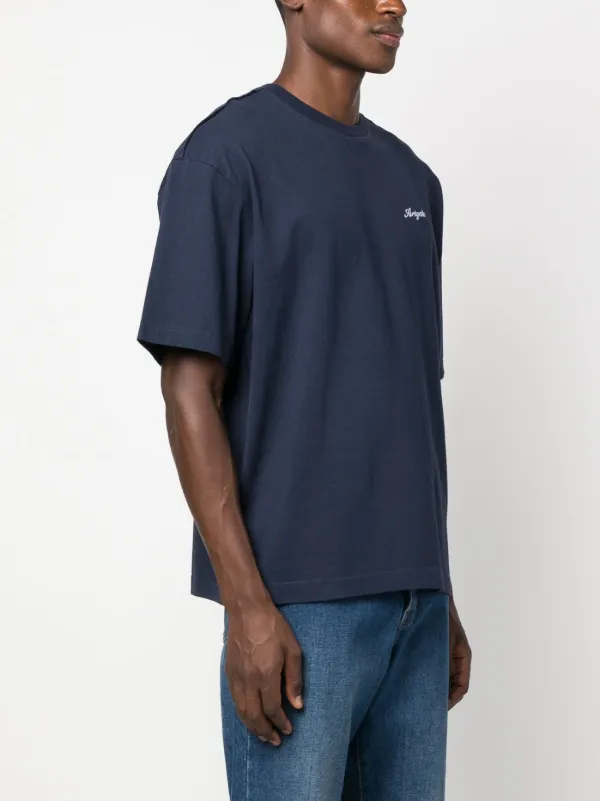 Axel Arigato logo-embroidered T-shirt | Blue | FARFETCH UK