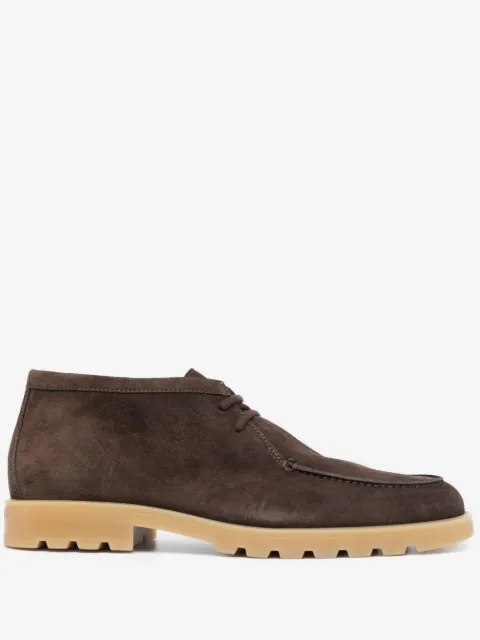 Santoni suede lace-up desert boots
