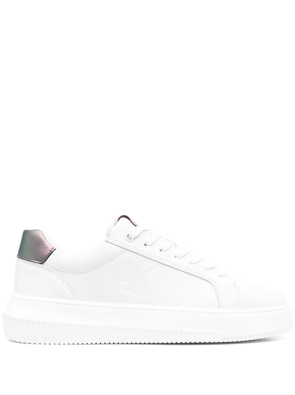 Calvin Klein Sneakers mit schillerndem Design - Weiß