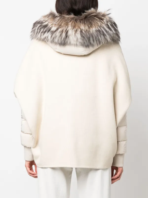 Moorer Layered shearling-collar Puffer Jacket Neutrals FARFETCH ID