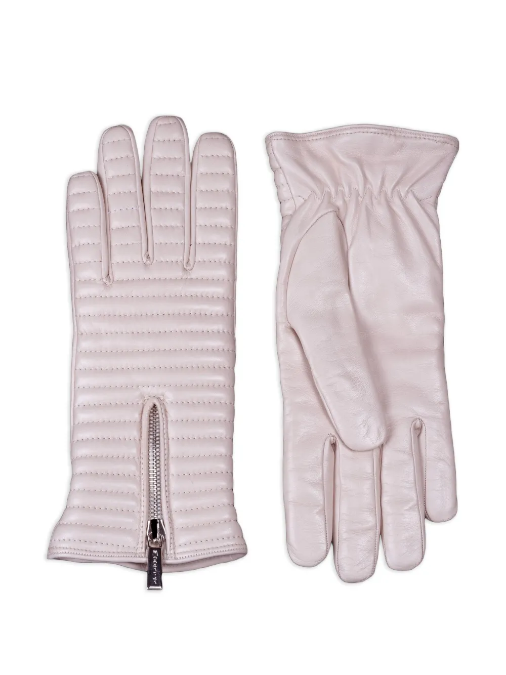 Moorer Guanto quilted zip-fastening gloves | Pink | Image 1