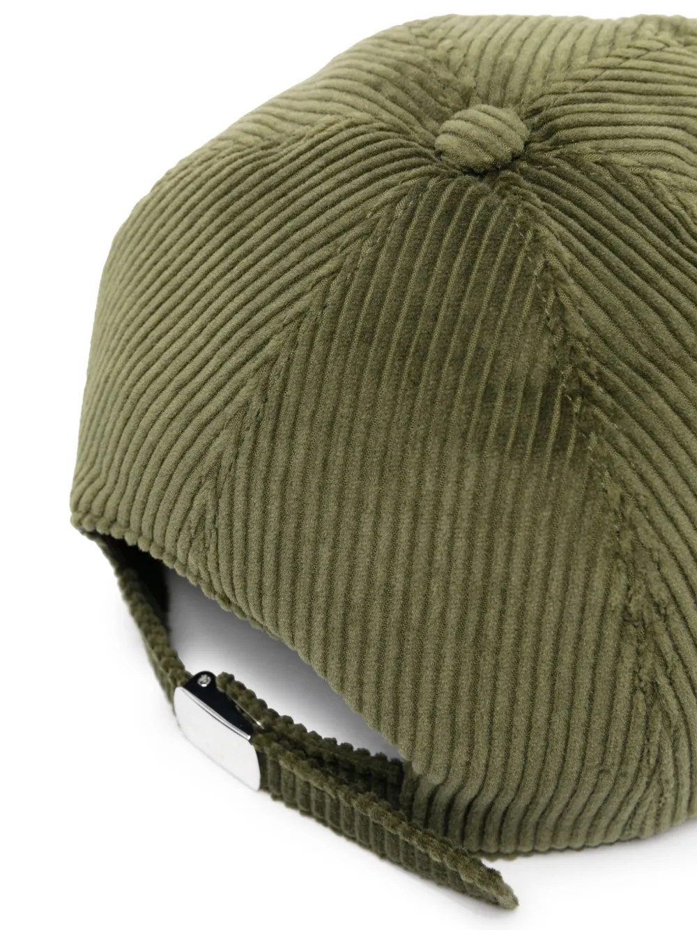 Moorer logo-embroidered corduroy cap - Groen