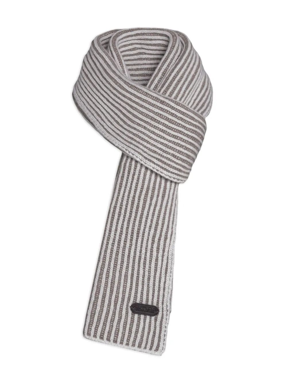 Moorer ribbed wool scarf | Brown | Image 1