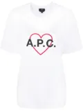 A.P.C. heart logo cotton T-shirt - White