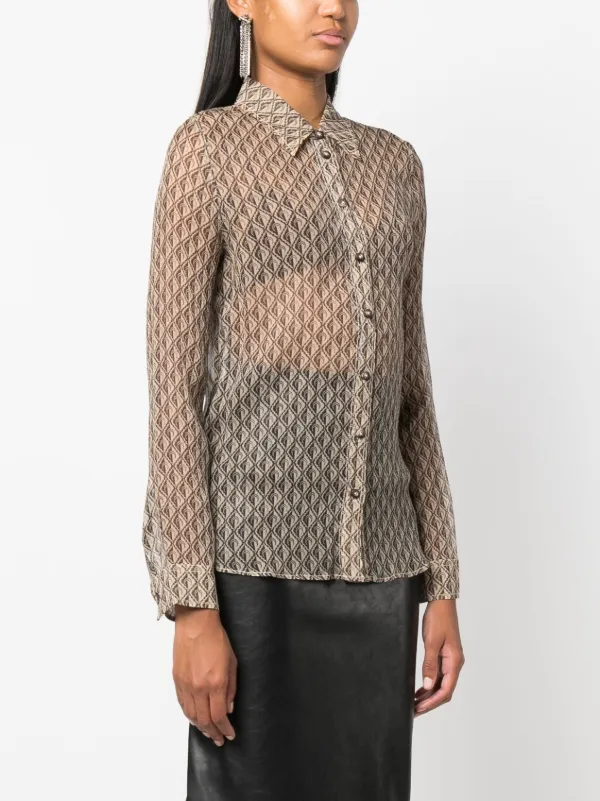 トップス MARINE SERRE Regenerated Moon Diamant Marine Serre Women's' Regenerated Moon Diamant Second Skin