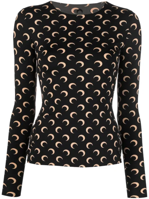 Marine Serre crescent moon-print top