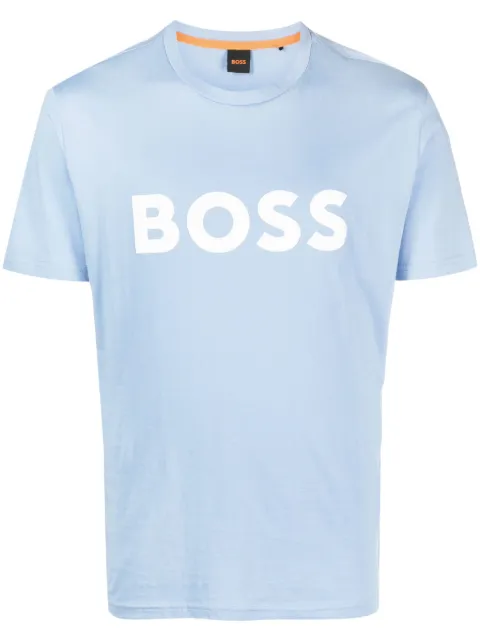 BOSS logo-print cotton T-shirt