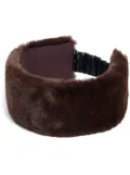 Apparis faux-fur hair band - Brown