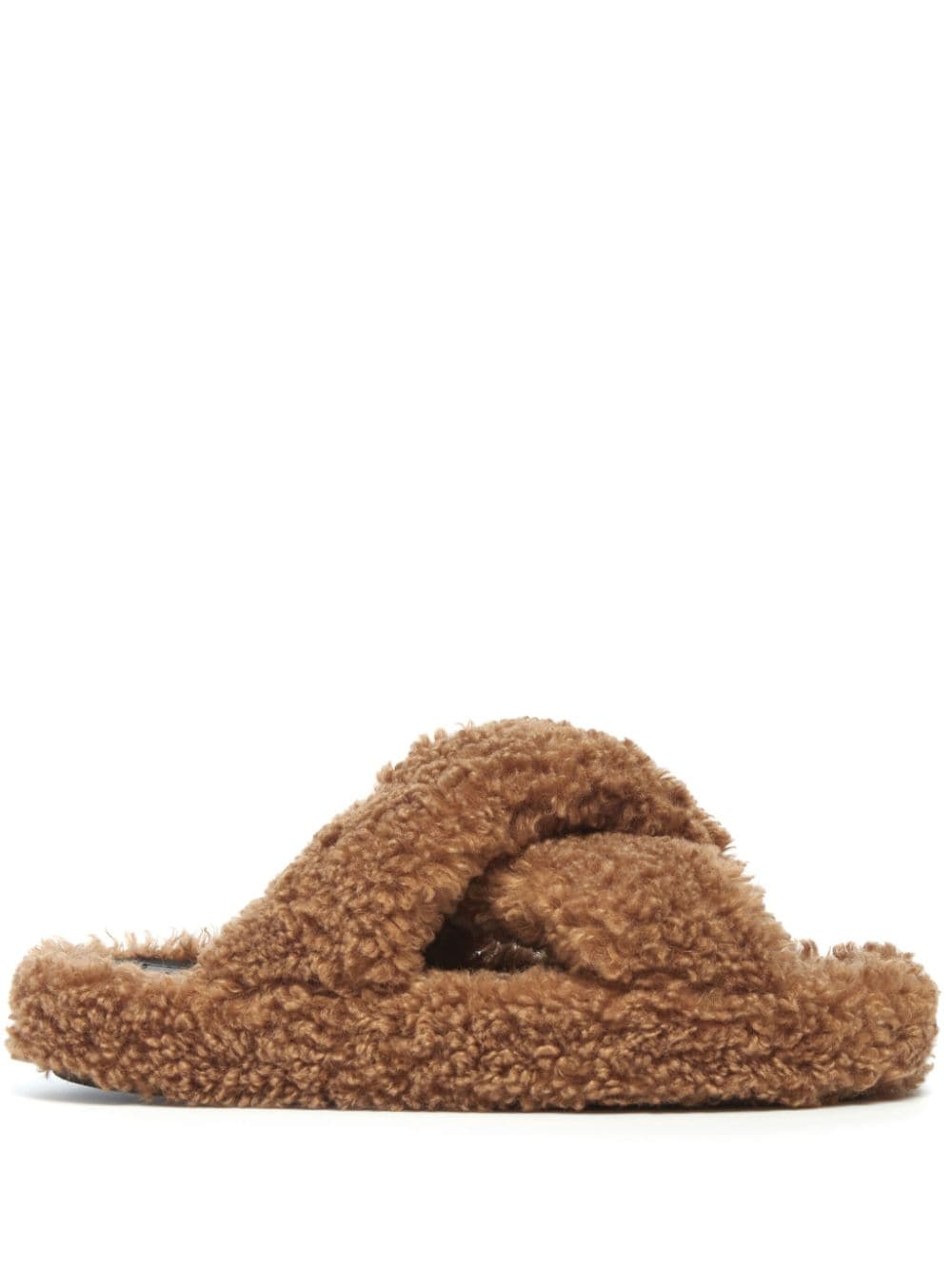 Biba faux-fur crossover slippers