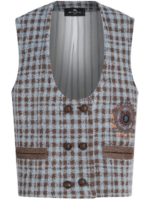 Gilet à motif pied-de-poule - ETRO - Modalova