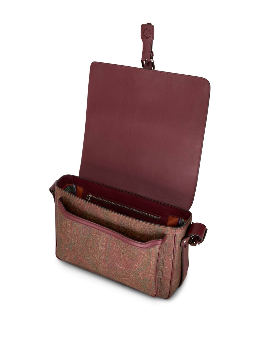 Shop Etro Paisley-jacquard Shoulder Bag In Brown