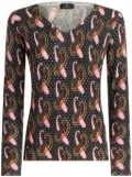 ETRO paisley-print virgin wool top - Black