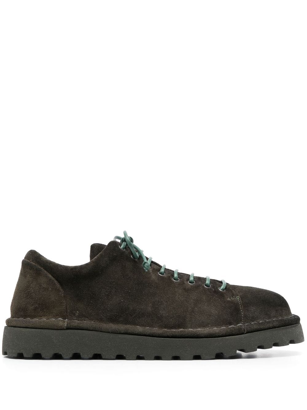 Marsèll Lace-up Suede Oxford Shoes In Green