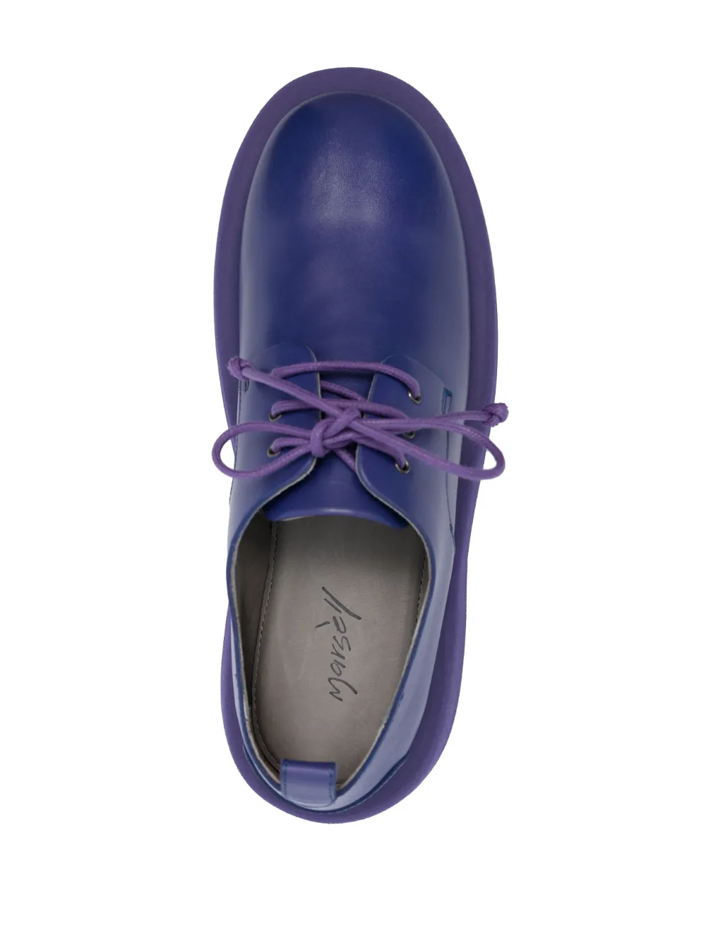 Shop Marsèll Colour-block Leather Oxford Shoes In Blue