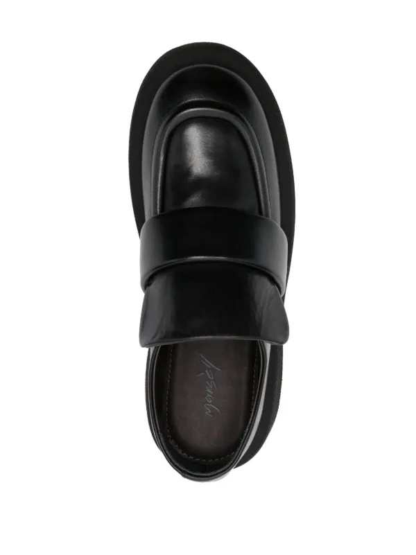 【関税込み】Marsell スリッパ & ローファー Marsèll slip-on Leather Loafers | Black | FARFETCH GE