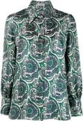 Alberto Biani paisley-print silk shirt - Green