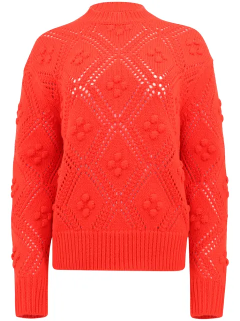 Lela Rose crew-neck embroidered jumper