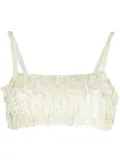 P.A.R.O.S.H. sequin-embellished crop top - Neutrals