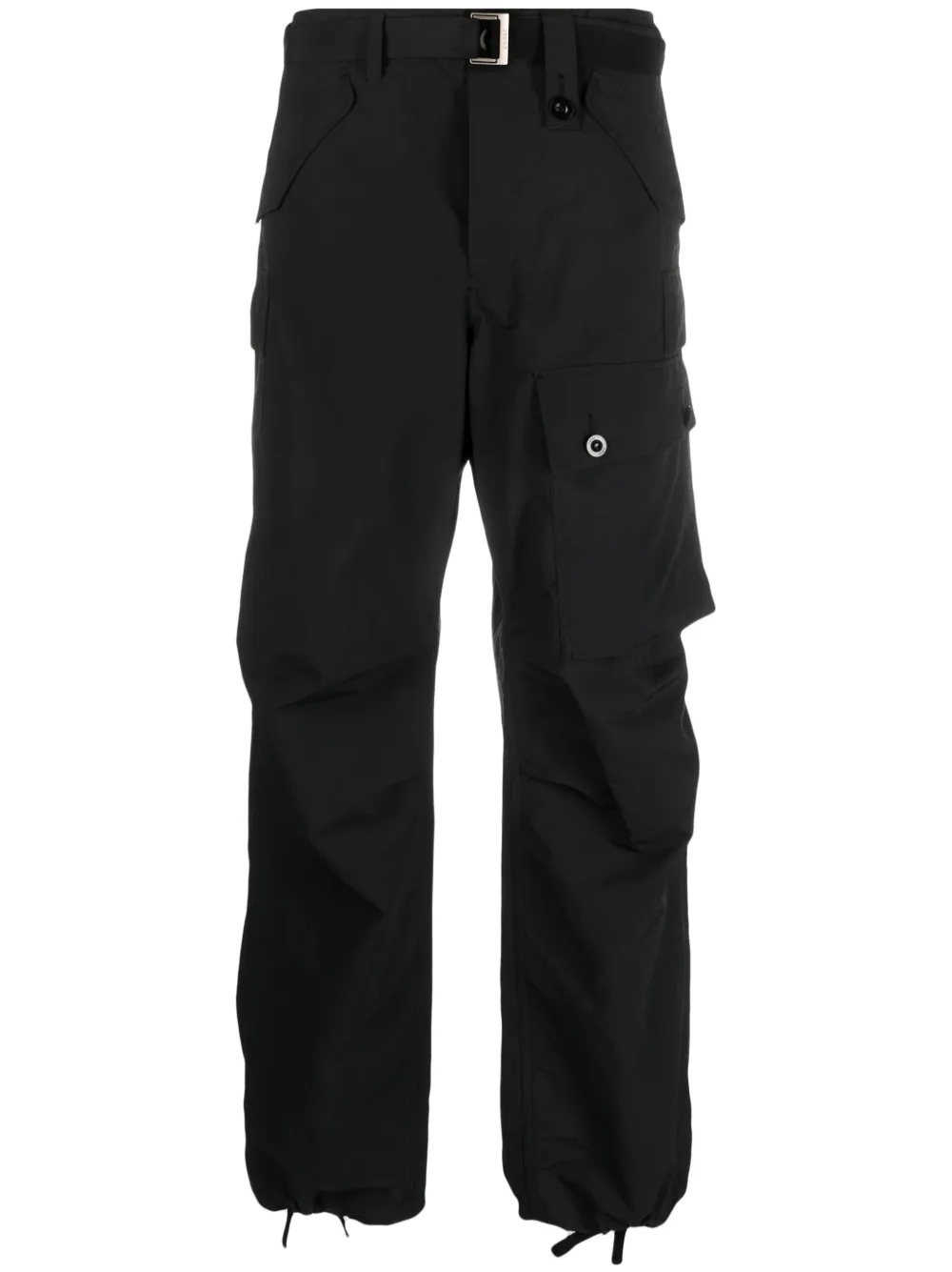 sacai straight-leg cargo trousers | Black | Image 1
