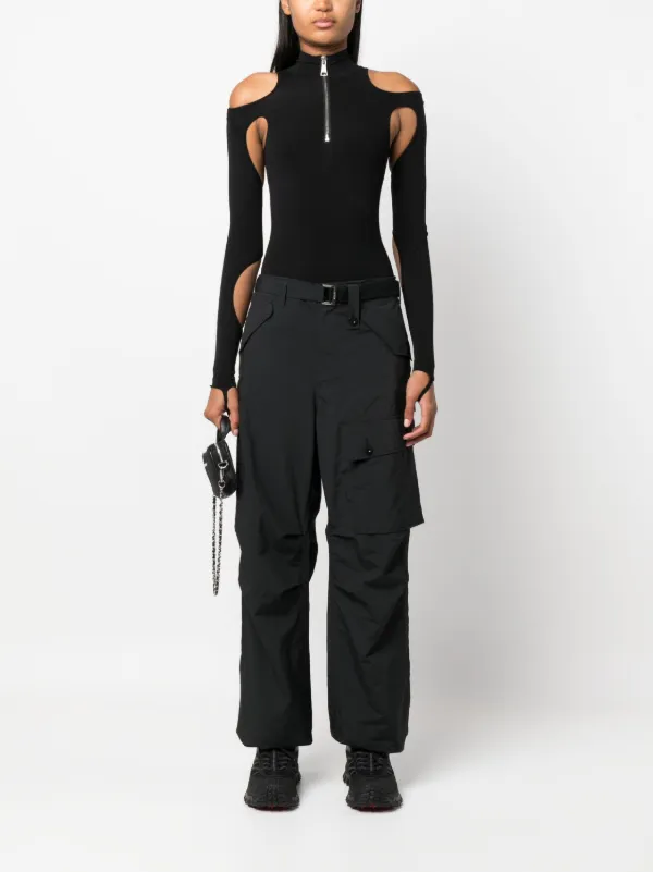 Sacai straight-leg Cargo Trousers | Black | FARFETCH