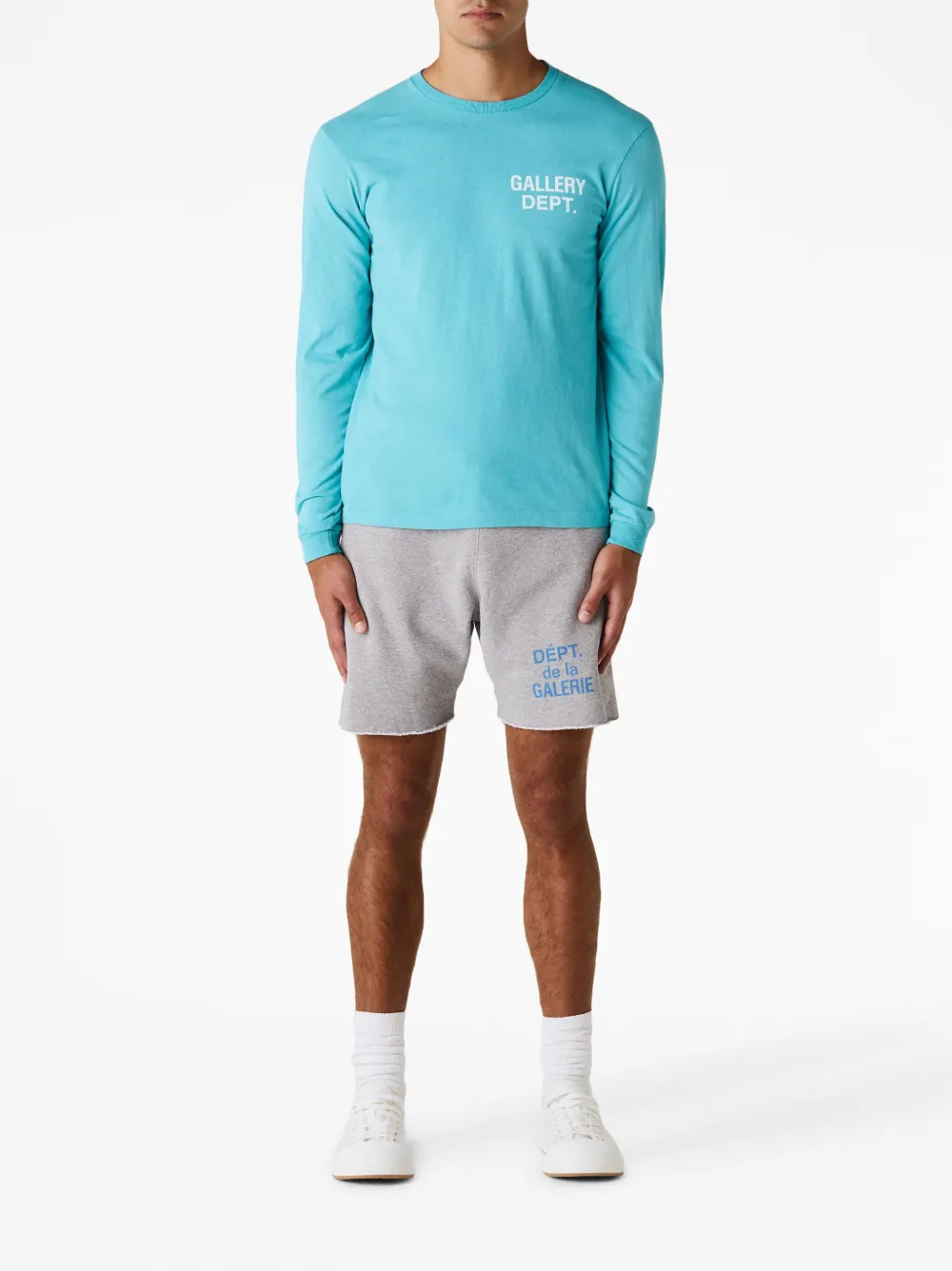 GALLERY DEPT. logo-print long-sleeve sweatshirt - Blauw