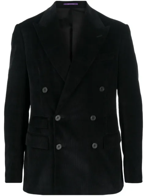 Ralph Lauren Purple Label dobbeltradet blazer med spidsrevers 