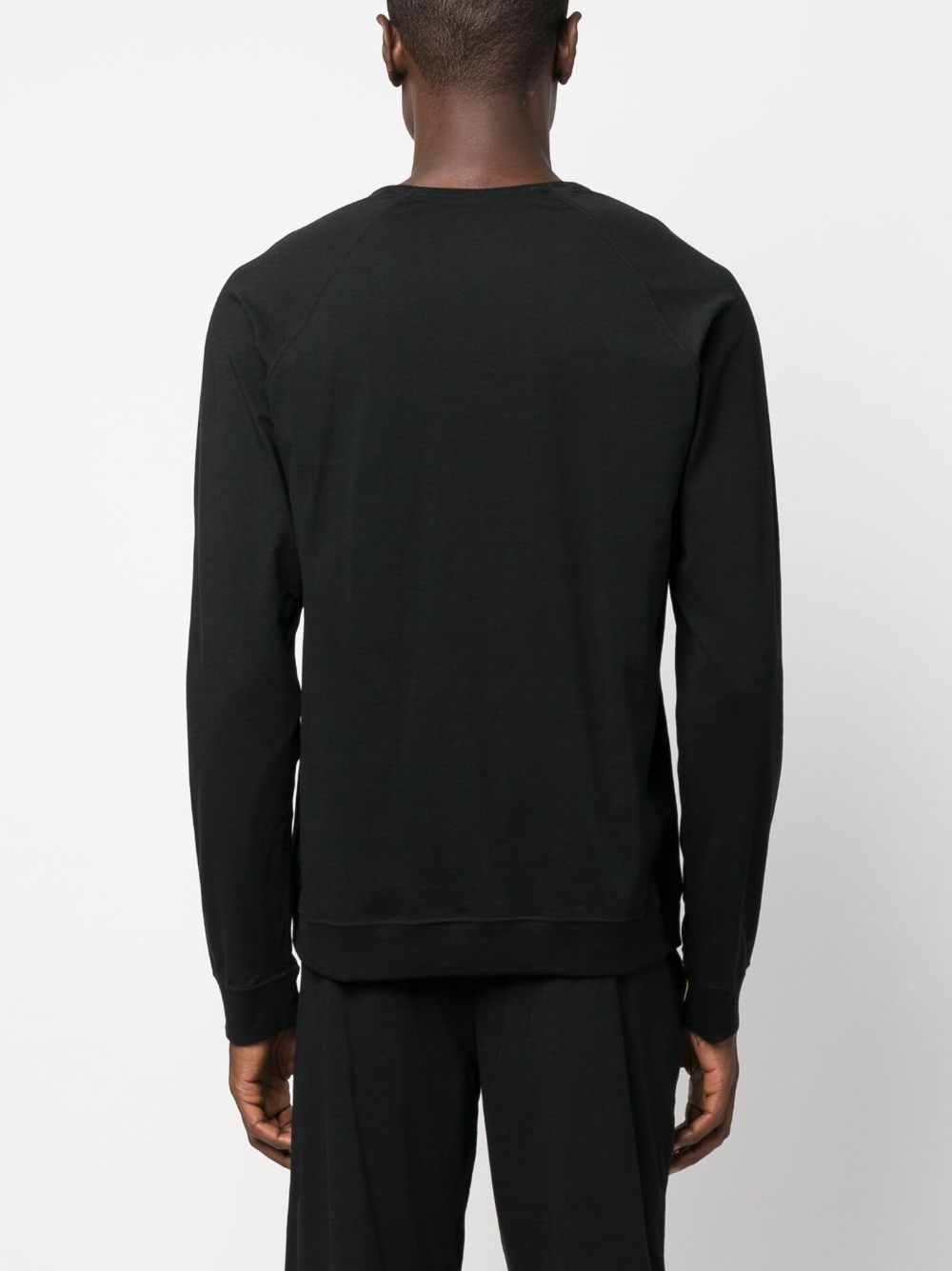 Shop Paul Smith Logo-patch Cotton Sweatshirt In Black