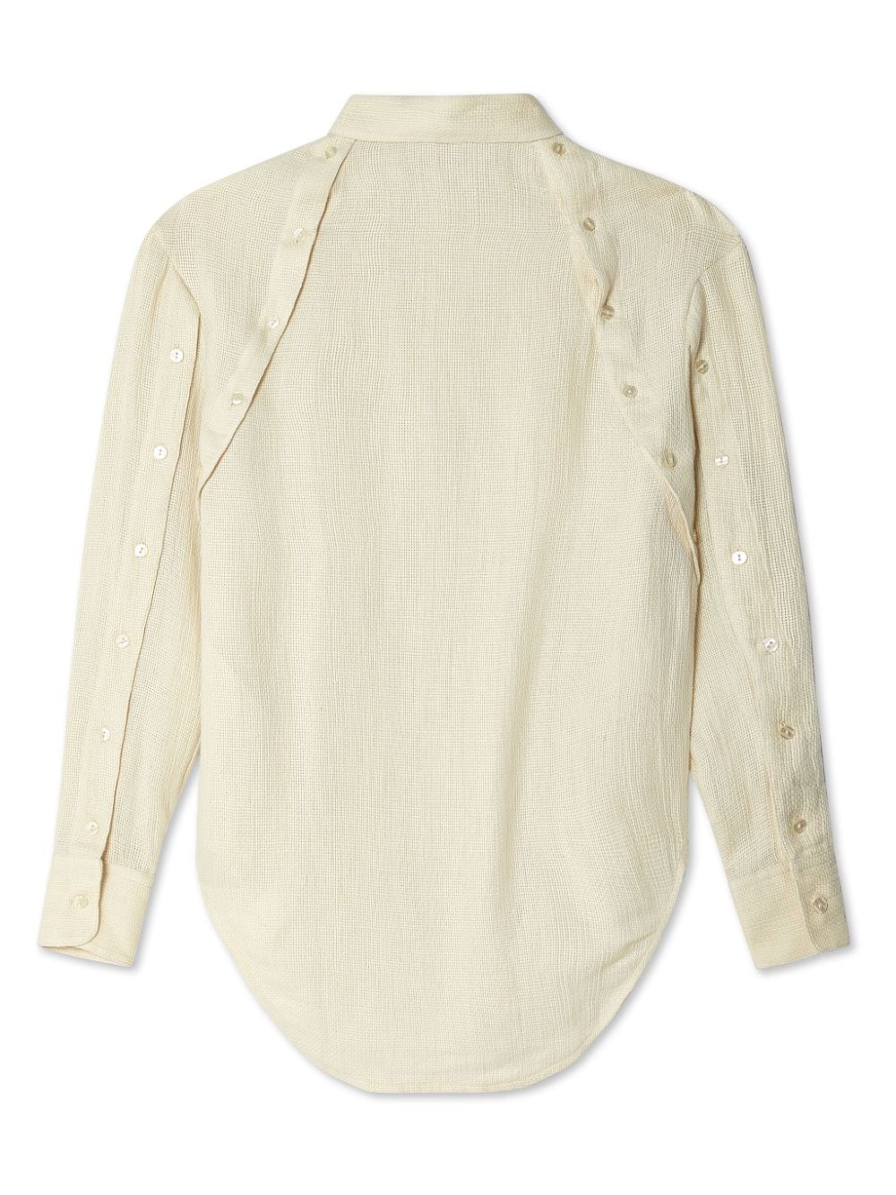 Eckhaus Latta classic-collar button-down shirt - Beige